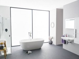 Ванна акриловая Ravak Freedom O 169x80 см отдельно стоящая белый/слив перелив черный XC00100032