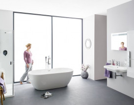 Ванна акриловая Ravak Freedom O 169x80 см отдельно стоящая белый/слив перелив черный XC00100032