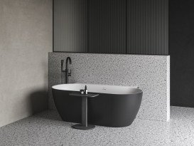 Ванна акриловая Ravak Freedom Wall II Tec 170x87 см белый/черный CC71700000