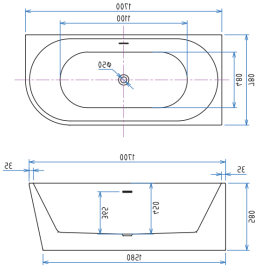 Ванна акрилова Ravak FreeStyle Corner R 170x80 см сніжно-білий RKUA600012