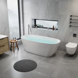 Ванна акрилова Ravak FreeStyle Wall 170x80 см сніжно-білий RKUA600010