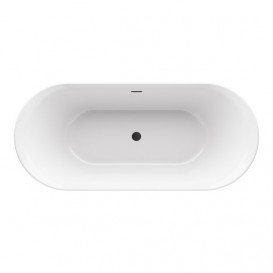 Ванна акриловая Ravak Ypsilon 180x80 см отдельно стоящая белый/слив перелив черный XC00100034