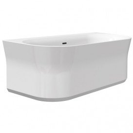 Ванна акрилова Ravak Ypsilon Wall 178x86 см білий/слив перелив чорний XC00100035