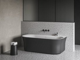 Ванна акрилова Ravak Ypsilon Wall 178x86 см білий/чорний XC00100057