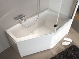 Ванна акрилова Riho Geta Plug & Play асиметрична 170х90 ліва з панеллю BD4900500000000