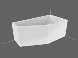 Ванна акрилова Riho Geta Plug & Play асиметрична 170х90 ліва з панеллю BD4900500000000