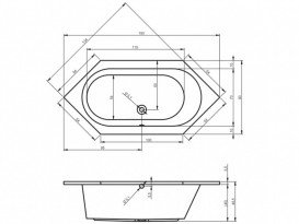 Ванна акриловая Riho Kansas 190x90 белый BA9700500000000
