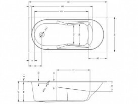 Ванна акрилова Riho Lazy прямокутна 180x80 ліва біла BC4300500000000