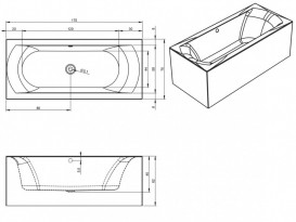 Ванна акриловая Riho Linares Plug & Play 170x75 правая с панелью BD5300500000000