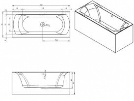 Ванна акриловая Riho Linares Plug & Play 160x70 левая с панелью BD5200500000000