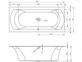 Ванна акрилова Riho Linares прямоугольна 180х80 права біла BT4600500000000