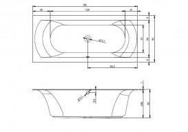 Ванна акрилова Riho Linares Velvet прямокутна 180x80 білий матовый BT4610500000000