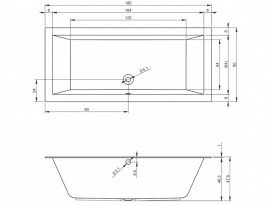 Ванна акрилова Riho Lugo прямокутна 180x80 білий BT0200500000000