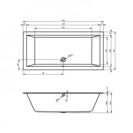 Ванна акриловая Riho Lugo Velvet прямоугольная 190x90 белый матовый BT0510500000000