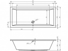Ванна акриловая Riho Lusso прямоугольная 200x90 белый BA6000500000000