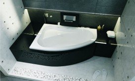 Ванна акриловая Riho Lyra асимметричная 153х100 правая белый BA6700500000000