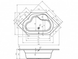 Ванна акриловая Riho Winnipeg 145x145 білий BA4800500000000