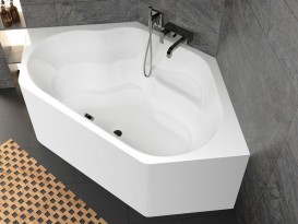 Ванна акрилова Riho Winnipeg Plug & Play 145x145 з панеллю білий BD7300500000000