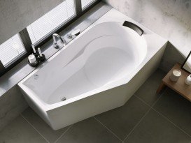 Ванна акриловая Riho Yukon Plug & Play асимметричная 160х90 левая с панелью BD7500500000000