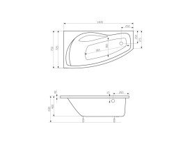 Ванна акриловая Roca Nicole 140х75 см угловая левая белый A24T105000