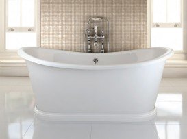 Ванна акрилова свободностоящая Burlington Boat / Admiral 177.5x88.5 см білий T6C