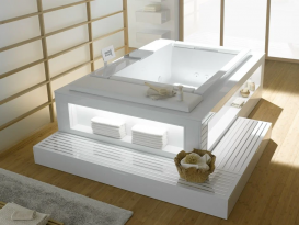 Ванна акриловая TOTO Neorest гидромассажная белый PKZ1800E