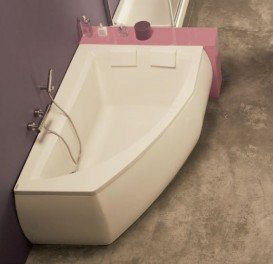 Ванна акриловая угловая PoolSpa коллекция Aquamarina 175х100 R правая с ножками белый PWAI510ZN000000