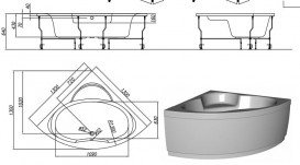 Ванна акриловая угловая встраиваемая Kolpa-San Royal 130x130 см белый 705190