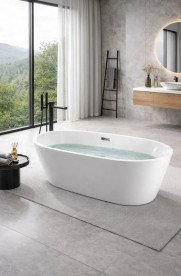 Ванна акриловая VBI Etna отдельностоящая 170х75 см белый VBI-070117