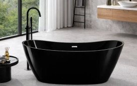Ванна акрилова VBI Marmolada окремо 170х75 см чорний VBI-071117