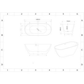 Ванна акриловая Vivia Florencia 160х73 см отдельностоящая белый А0056893
