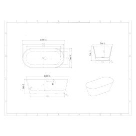 Ванна акриловая Vivia Jetta 160х79 см отдельностоящая белый А0056292