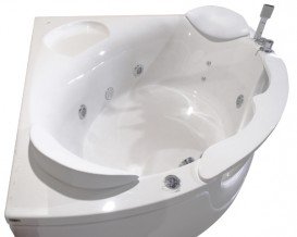 Ванна акрилова Volle кутова гідромасажна 150х150 см білий 12-88-103А