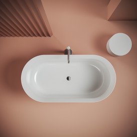 Ванна Artceram Petite 140x70 см штучний камінь LivingTec® білий ACW005 01