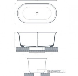 Ванна Artceram Petite 140x70 см искусственный камень LivingTec® белый матовый ACW005 05