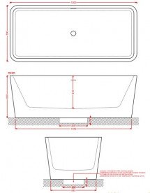 Ванна Artceram Square 180x80 см штучний камінь LivingTec® білий матовий ACW004 05