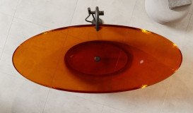 Ванна Besco Axya 180х80 см с сифоном клик-клак черный мат ResiCast Earth Rust #WAA-180-ERB