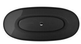 Ванна Besco Mexa 170х78 см із сифоном клік-клак хром ResiCast Carbon Grey #WAM-170-CGC