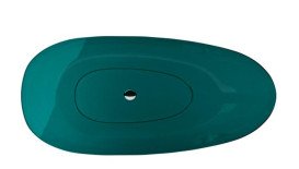 Ванна Besco Xara 160х75 см із сифоном клік-клак матовий чорний ResiCast Ocean Breeze #WAX-160-OBB