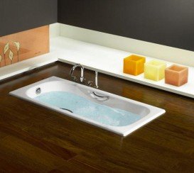 Ванна чугунная Roca Malibu 160х75 см 171 л с противоскользящим покрытием белый A23107000R