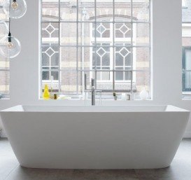 Ванна Duravit DuraSquare из искусственного камня DuraSolid 185х85 см белый 700430000000000