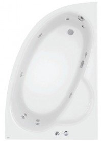 Ванна гідромасажна акрилова PoolSpa Klio Asym 150х100 R права система Smart 1 білий PHAC310ST1C0000