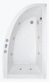 Ванна гідромасажна акрилова PoolSpa Laura 150х90 R права система Economy 1 білий PHANY10SO1C0000