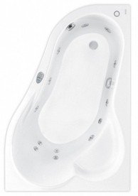 Ванна гідромасажна акрилова PoolSpa Leda 150х100 R права система Economy 1 білий PHAE410SO1C0000