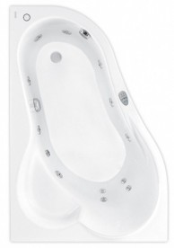 Ванна гидромассажная акриловая PoolSpa Leda 160х100 L левая система Smart 1 белый PHAH410ST1C0000