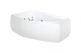 Ванна гидромассажная акриловая PoolSpa Aquamarina 175х100 L левая система Economy 1 белый PHAI310SO1C0000