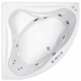 Ванна гідромасажна акрилова PoolSpa Klio Sym 133х133 система Smart 1 білий PHS3510ST1C0000