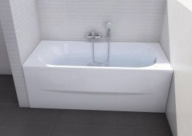 Ванна гидромассажная акриловая прямоугольная Roca Genova Smart Water Plus 160х70 см белый A24T359000