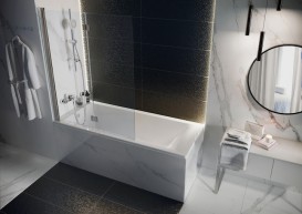 Ванна гідромасажна акрилова прямокутна Roca Easy Effects Gold Option 140х70 см білий A24T308000