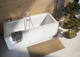 Ванна гідромасажна акрилова прямокутна Roca Vita Smart Water Plus 190х90 см білий A24T093000